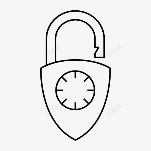 组合锁打开密码安全图标svg_新图网 https://ixintu.com 安全 密码 组合锁打开 解锁 锁细线
