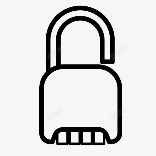 方形组合锁打开挂锁密码图标svg_新图网 https://ixintu.com 安全 密码 挂锁 方形组合锁打开 解锁 锁