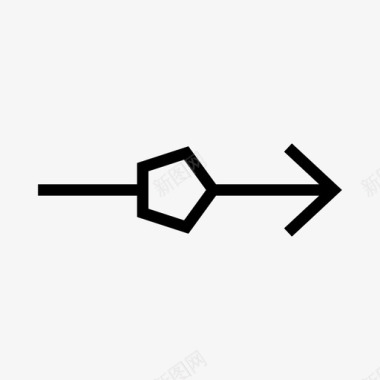 五角大楼中间箭头图表图标图标