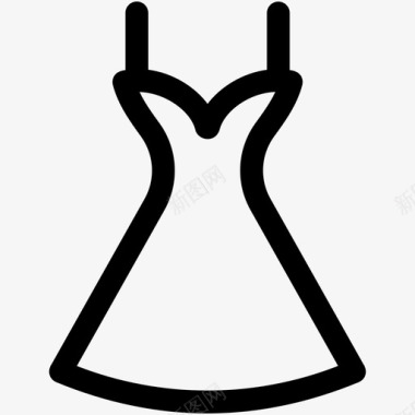 女装鸡尾酒礼服晚礼服图标图标