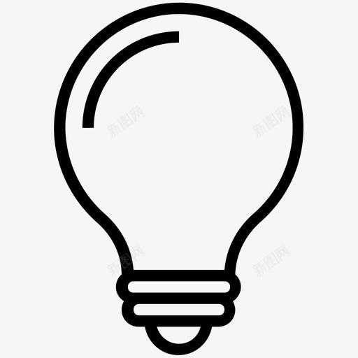 灯泡想法灯具图标svg_新图网 https://ixintu.com 想法 灯具 灯泡 网络和通信