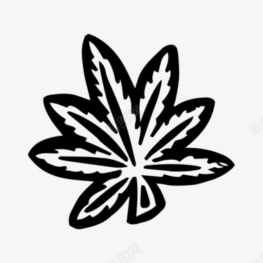 大麻叶毒品大麻图标图标