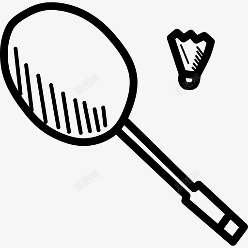 羽毛球游戏体育图标svg_新图网 https://ixintu.com 体育 奥林匹克涂鸦 游戏 羽毛球