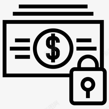 钱锁安全储蓄图标图标
