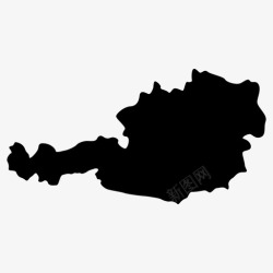 奥地利地图奥地利国家袋鼠图标高清图片