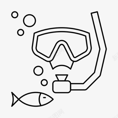 潜水面罩装备海洋图标图标