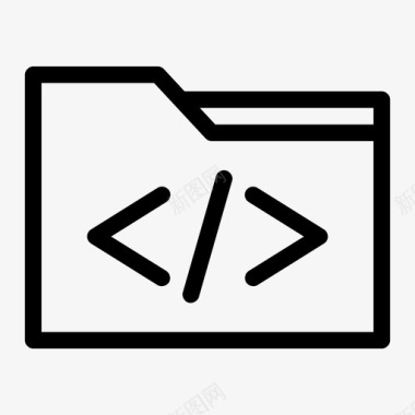 文件夹代码计算机文件夹数据存储图标图标