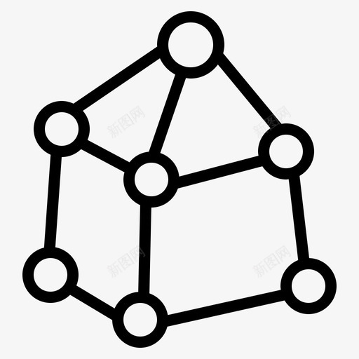 连接通信全局图标svg_新图网 https://ixintu.com 业务线 全局 网络 节点 连接 通信