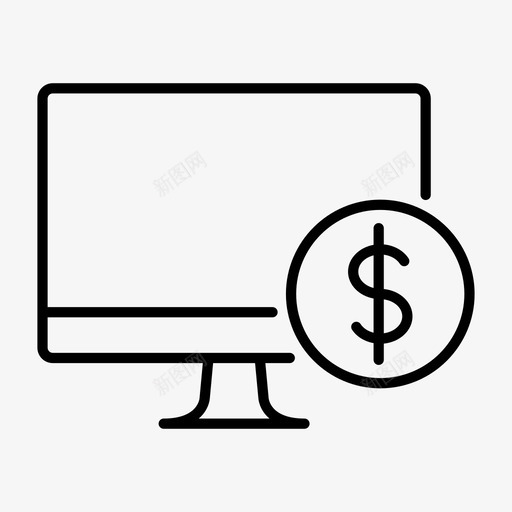 电脑钱赚钱软件价值图标svg_新图网 https://ixintu.com 工作钱 电脑价格 电脑成本 电脑钱 赚钱 软件价值