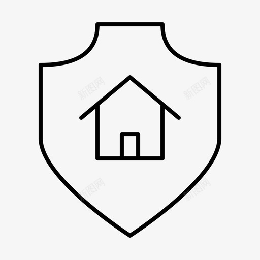 家保护安全图标svg_新图网 https://ixintu.com 保护 安全 家 防护