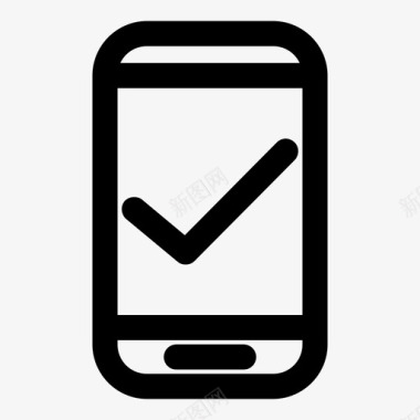 批准智能手机接受手机图标图标
