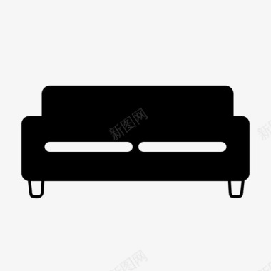 沙发休息座位图标图标