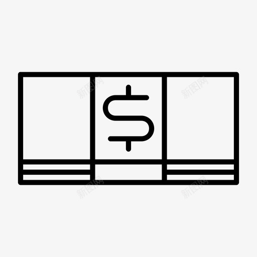 一叠钞票银行美元图标svg_新图网 https://ixintu.com 一叠钞票 付款 生意 美元 钱 银行