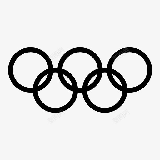 奥林匹克五环标志体育图标svg_新图网 https://ixintu.com 体育 奥林匹克五环 标志