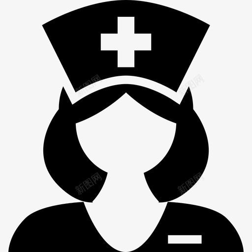 护士医院医学图标svg_新图网 https://ixintu.com 医学 医院 妇女 护士 用户和人字形 职业