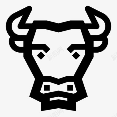 公牛动物牛肉图标图标