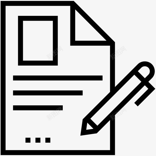 书写工具类型图标svg_新图网 https://ixintu.com 书写 写作 工具 文字 笔 签名 类型 纸 纸张 解释 项目管理线图标