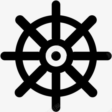 航海游戏船轮图标图标