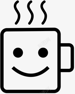 咖啡杯马克杯蒸汽图标图标