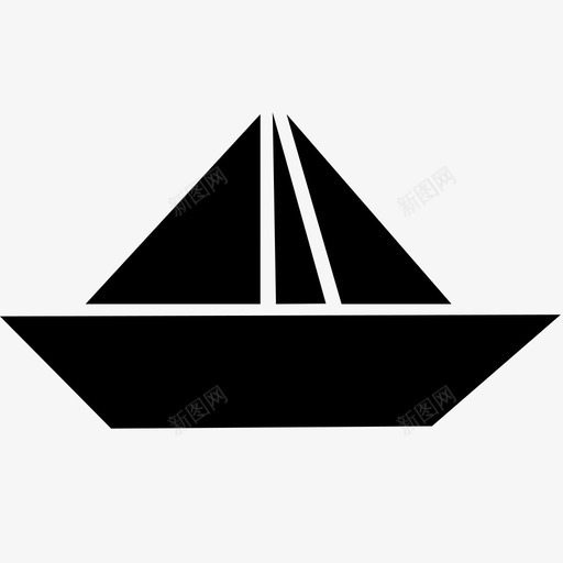 纸船折纸船图标svg_新图网 https://ixintu.com 折纸 玩具 纸船 船