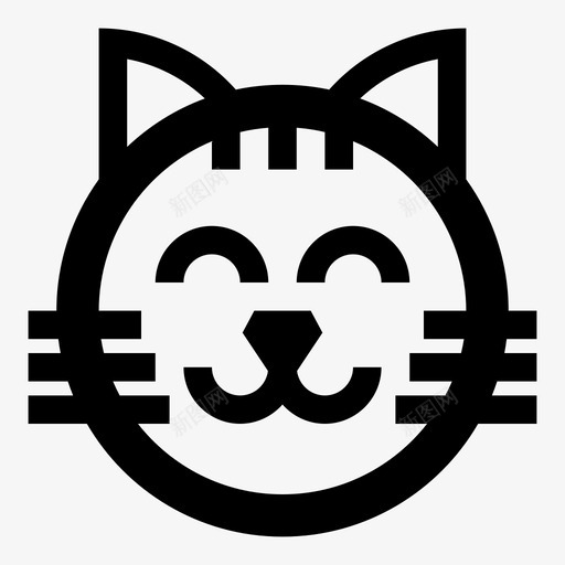 猫快乐家图标svg_新图网 https://ixintu.com 咕噜声 宠物 家 快乐 有用的图标动物 猫