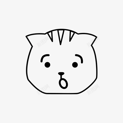 害怕猫符号图标svg_新图网 https://ixintu.com 害怕 猫 猫图标情感 符号