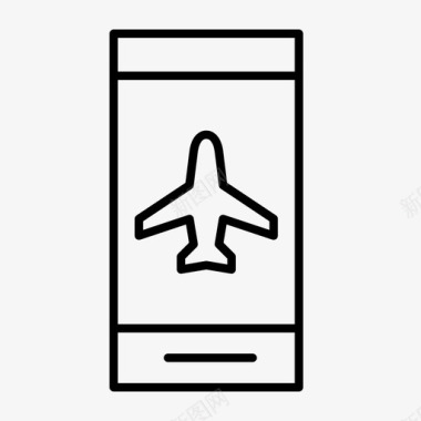 航班通知飞机手机图标图标