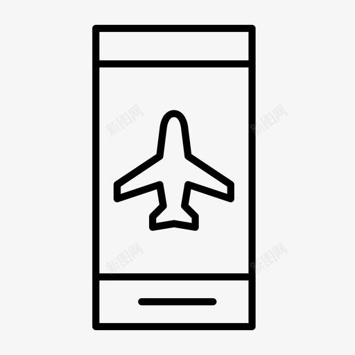 航班通知飞机手机图标svg_新图网 https://ixintu.com 手机 智能 机场 电话 航班通知 飞机