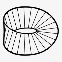 光学错觉莫比乌斯条表面扭曲图标高清图片