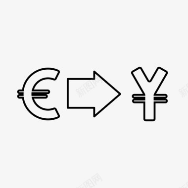 贸易货币欧元图标图标