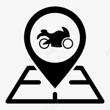 摩托车地图销位置标记定位销图标图标