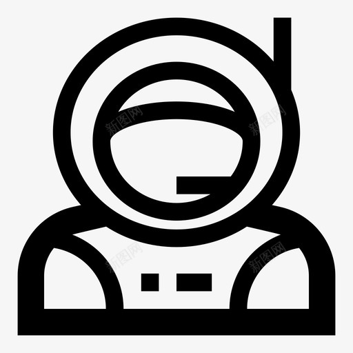 宇航员外太空职业图标svg_新图网 https://ixintu.com 人 外太空 宇航员 职业