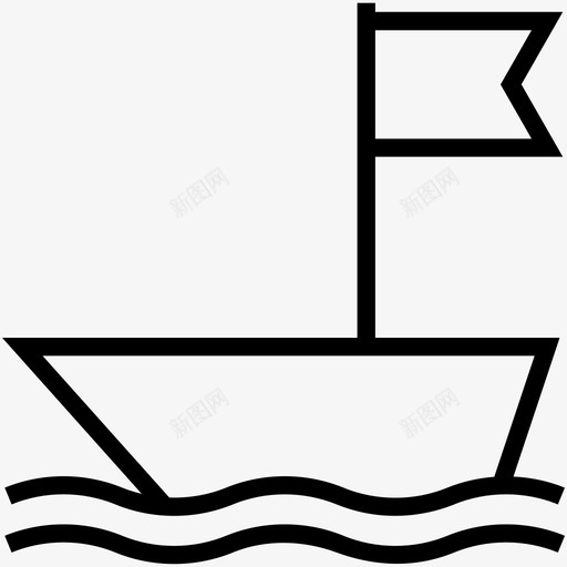 帆船浮标海洋图标svg_新图网 https://ixintu.com 全球物流线图标 帆船 浮标 海洋 游艇 船