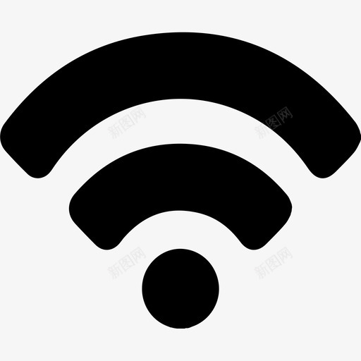 全wifi互联网信号图标svg_新图网 https://ixintu.com wifi状态 互联网 信号 全wifi 无线 音量