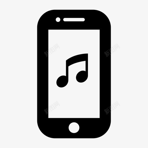 智能手机音乐iphonemelody图标svg_新图网 https://ixintu.com iphone melody 播放歌曲 智能手机音乐 铃声
