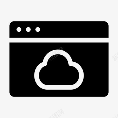 浏览器云云服务互联网接入图标图标