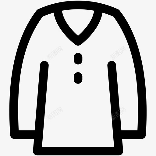 毛衣衣服长袖图标svg_新图网 https://ixintu.com 套头衫 时尚和服装可爱的图标 毛衣 衣服 衬衫 长袖