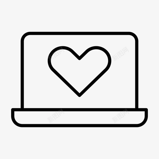 最爱的笔记本心脏笔记本电脑屏幕图标svg_新图网 https://ixintu.com macbook 上网本 屏幕通知 心脏 最爱的笔记本 笔记本电脑屏幕