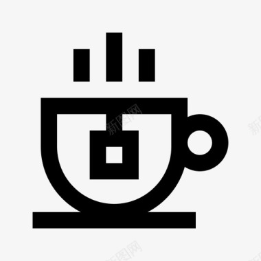 一杯茶热饮杯子图标图标
