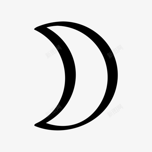 月亮占星术天文学图标svg_新图网 https://ixintu.com 占星术 卫星 天文学 太阳系天体书法笔 月亮