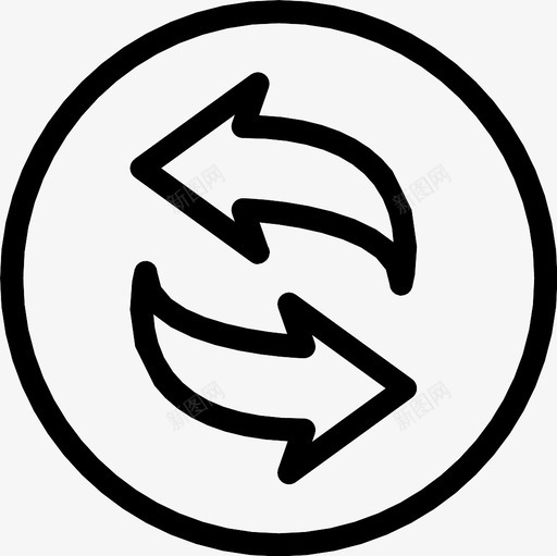 循环箭头来回反转图标svg_新图网 https://ixintu.com 反转 圆形和圆形 循环箭头 来回
