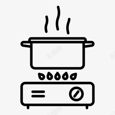 燃烧器厨师电图标图标