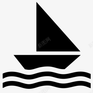 帆船冒险航海图标图标