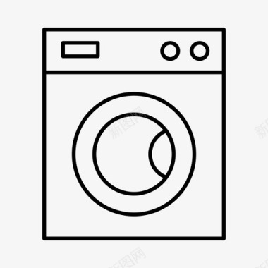 洗衣机干净干净的衣服图标图标