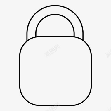 方形锁锁定密码图标图标
