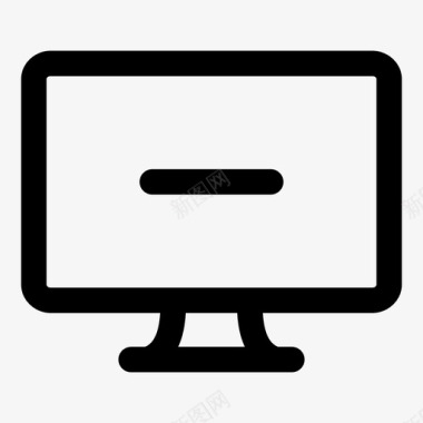 删除监视器计算机屏幕显示计算机图标图标