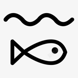 鱼湖鱼湖自然图标高清图片