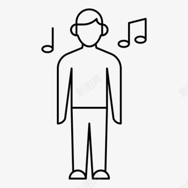 音乐人家庭家图标图标