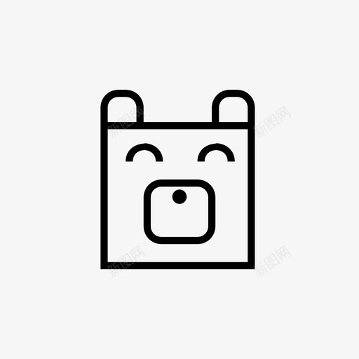 熊动物脸图标svg_新图网 https://ixintu.com 动物 泰迪 灰熊 熊 脸