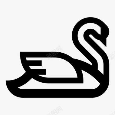 天鹅动物鸟图标图标